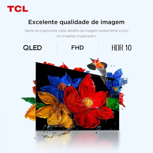 Smart TV TCL 40 Polegadas QLED Full HD S5K WiFi Bluetooth Google TV 2 HDMI HDR10 Dolby Audio 40S5K - Imagem 6