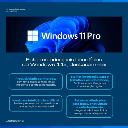 Computador BluePC PRO - Intel Core i3 12100F (12ª Geração), 8GB DDR4, SSD 512GB, Gráficos Geforce, Fonte 500W, Windows 11 Pro - Imagem 3