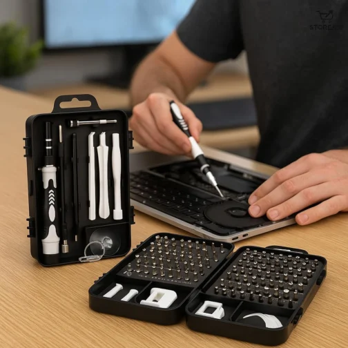 Kit de Ferramentas de Precisão 115 em 1 – Estojo Profissional Kit Reparo para Celular, Notebook, PC, Relógios e Eletrônicos | Storeasy - Imagem 5