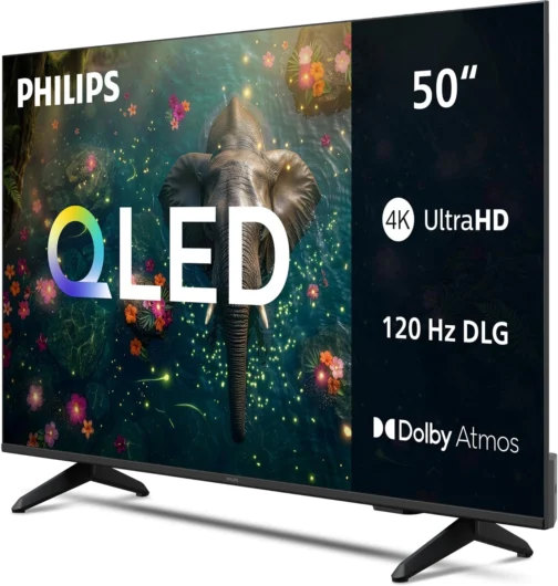 Smart TV Philips 50" 4K QLED 50PQG7811/78 Comando de Voz Bluetooth - Imagem 4