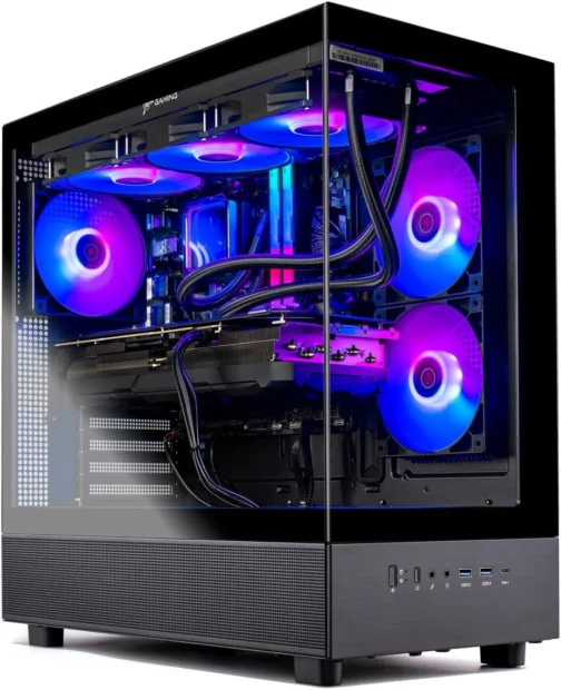 Skytech Azure Gaming PC Desktop, Ryzen 7 9700X 3,8 GHz (5.5GHz Turbo Boost), NVIDIA RTX 4060 8GB GDDR6, 1TB SSD, 16GB DDR5 RAM 6000, 650W Gold PSU, 360mm ARGB AIO, Wi-Fi, Win 11 Home - Imagem 2