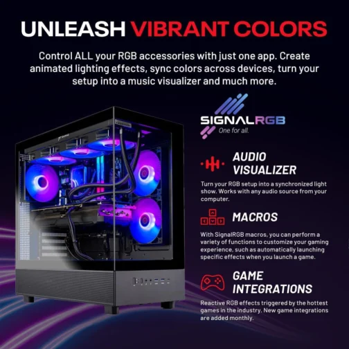 Skytech Azure Gaming PC Desktop, Ryzen 7 9700X 3,8 GHz (5.5GHz Turbo Boost), NVIDIA RTX 4060 8GB GDDR6, 1TB SSD, 16GB DDR5 RAM 6000, 650W Gold PSU, 360mm ARGB AIO, Wi-Fi, Win 11 Home - Imagem 4