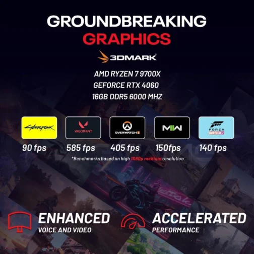 Skytech Azure Gaming PC Desktop, Ryzen 7 9700X 3,8 GHz (5.5GHz Turbo Boost), NVIDIA RTX 4060 8GB GDDR6, 1TB SSD, 16GB DDR5 RAM 6000, 650W Gold PSU, 360mm ARGB AIO, Wi-Fi, Win 11 Home - Imagem 7