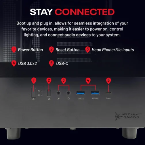 Skytech Azure Gaming PC Desktop, Ryzen 7 9700X 3,8 GHz (5.5GHz Turbo Boost), NVIDIA RTX 4060 8GB GDDR6, 1TB SSD, 16GB DDR5 RAM 6000, 650W Gold PSU, 360mm ARGB AIO, Wi-Fi, Win 11 Home - Imagem 9