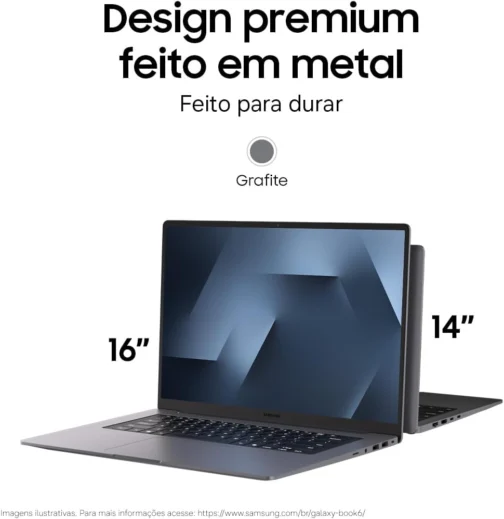 Notebook Samsung Galaxy Book6 16" Copilot+ PC, Windows 11 Home, Ultra 5, 16GB, 512GB SSD, 1.74 kg - Imagem 3
