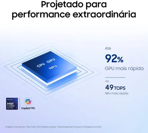 Notebook Samsung Galaxy Book6 16" Copilot+ PC, Windows 11 Home, Ultra 5, 16GB, 512GB SSD, 1.74 kg - Imagem 4