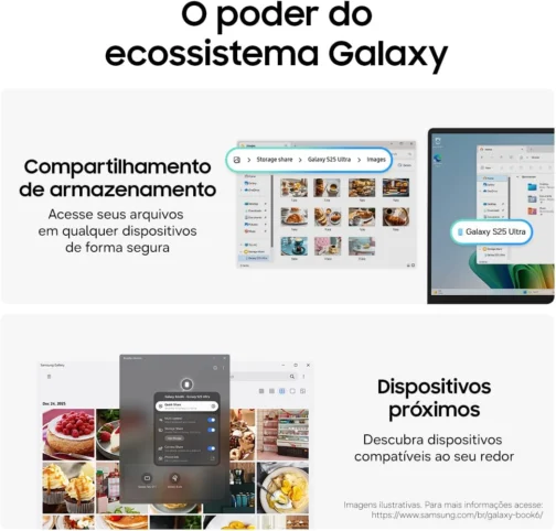 Notebook Samsung Galaxy Book6 16" Copilot+ PC, Windows 11 Home, Ultra 5, 16GB, 512GB SSD, 1.74 kg - Imagem 8
