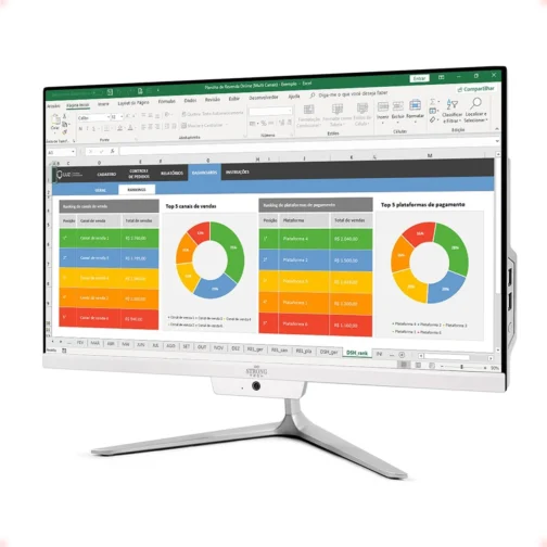 Computador All In One AM Intel Core i7-8650U 32GB RAM DDR4 1TB SSD Tela 23,8" Full HD Wi-Fi Bluetooth L2F - Imagem 4
