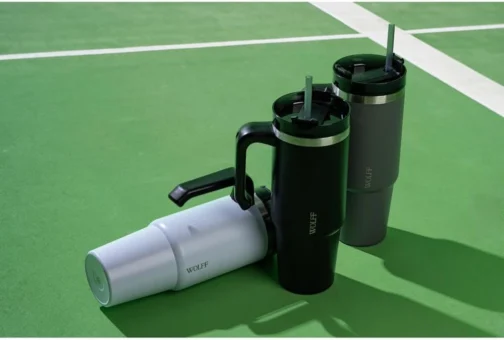 WOLFF - Caneca Térmica Parede Dupla SlimTerm com Base Ergonômica e Canudo Preta 890ml - Imagem 3