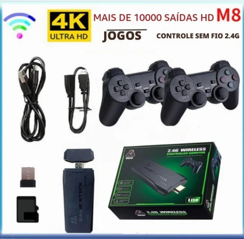 INSYOO Video Game Stick Lite Retro 2 Controles Sem Fio 10mil Jogos for Adult and Children - Imagem 8