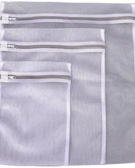 Oikos – Kit 3 Sacos para Lavar Roupas Delicadas P,M e G com Zíper