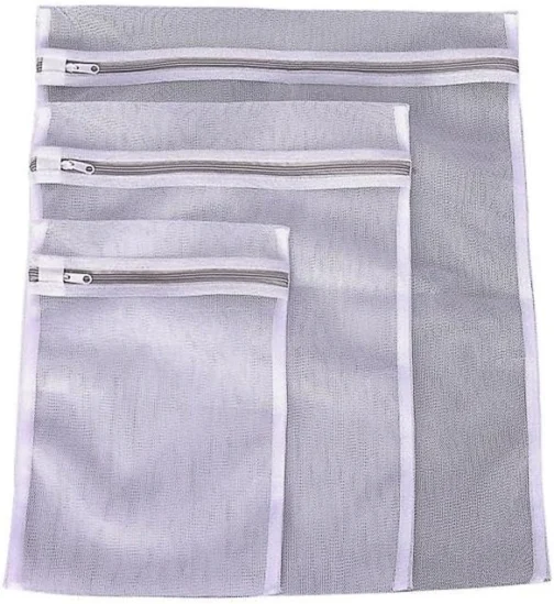 Oikos - Kit 3 Sacos para Lavar Roupas Delicadas P,M e G com Zíper - Imagem 2