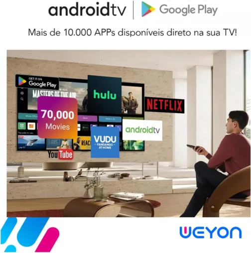 Smart Tv 40'' Full Hd Weyon 40wdsnbx Wi-fi Android 14 - Imagem 3
