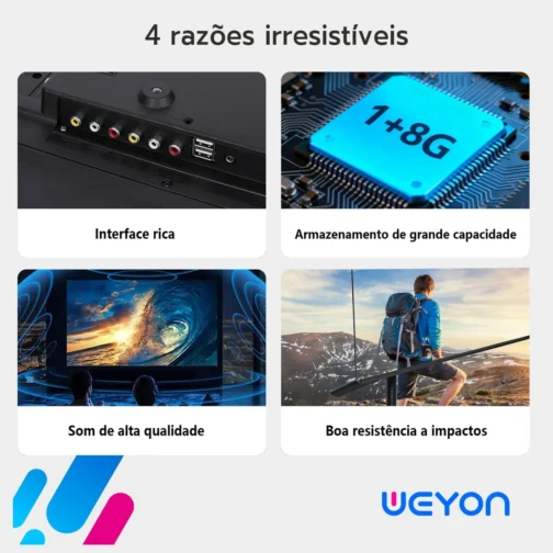 Smart Tv 40'' Full Hd Weyon 40wdsnbx Wi-fi Android 14 - Imagem 7