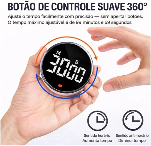 Temporizador Digital para Cozinha com Ímã Magnético, Cronômetro Moderno de Fácil Uso, Ideal para Receitas, Estudos, Treinos e Controle de Tempo – Qualidade Premium LNMAX® - Imagem 7