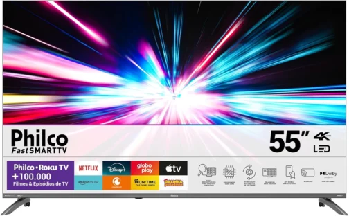 Smart TV 55" Philco 4K UHD LED Roku TV Dolby Audio P55CRA - Imagem 2