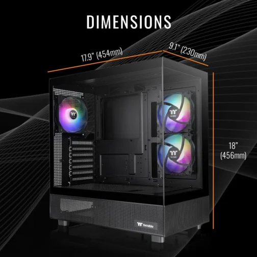 Thermaltake LCGS View 9897X-270 Desktop para jogos (AMD Ryzen™ 7 9800X3D, 32GB 6400MT/s DDR5 RGB Memory, AMD Radeon™ RX 9070 XT, 2TB NVMe M.2, WiFi, Windows 11) V27B-B850-97X-LCS - Imagem 5