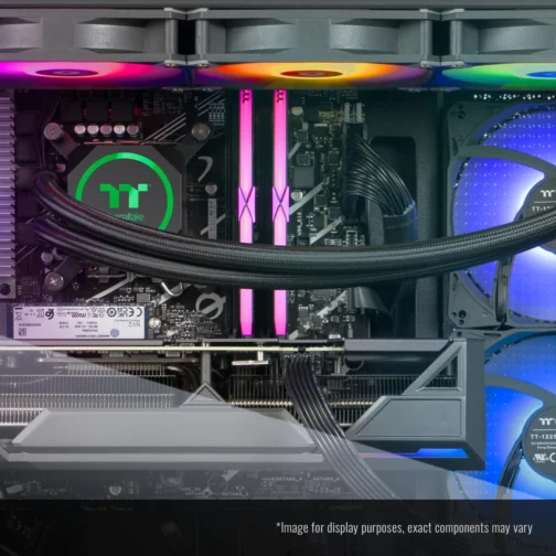 Thermaltake LCGS View 9897X-270 Desktop para jogos (AMD Ryzen™ 7 9800X3D, 32GB 6400MT/s DDR5 RGB Memory, AMD Radeon™ RX 9070 XT, 2TB NVMe M.2, WiFi, Windows 11) V27B-B850-97X-LCS - Imagem 8