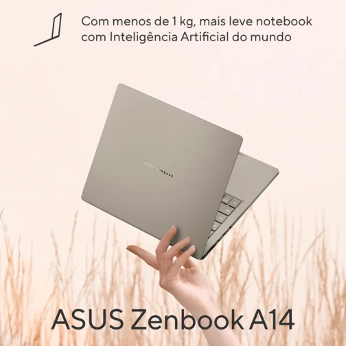 Notebook ASUS Zenbook A14 OLED SNAPDRAGON, 32 GB RAM, 1.0 TB SSD, W 11 Home, Tela 14", Zabriskie Beige - UX3407QA-QD391W - Imagem 3