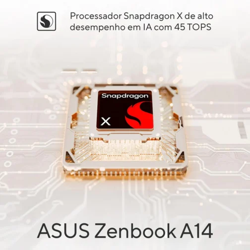 Notebook ASUS Zenbook A14 OLED SNAPDRAGON, 32 GB RAM, 1.0 TB SSD, W 11 Home, Tela 14", Zabriskie Beige - UX3407QA-QD391W - Imagem 6