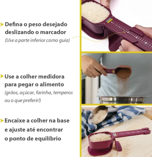 Balança Culinária Naxos – Colher Dosadora para Ingredientes, Uso Doméstico e Gourmet, Pesa até 25 g, Compacta, Precisa e Prática, Produção 100% Nacional - Cor: Amarela - Imagem 5