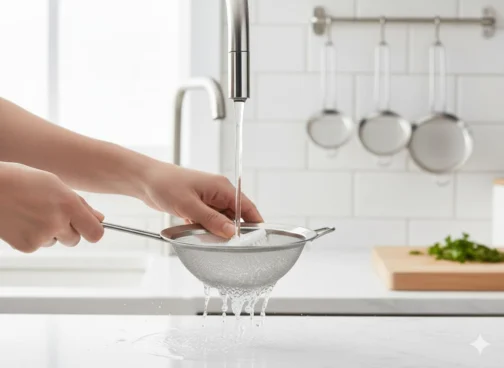 Conjunto de Peneiras em Aço Inox, 3 Peças, Coador para Cozinha - Imagem 5