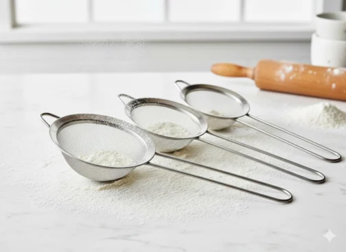 Conjunto de Peneiras em Aço Inox, 3 Peças, Coador para Cozinha - Imagem 6