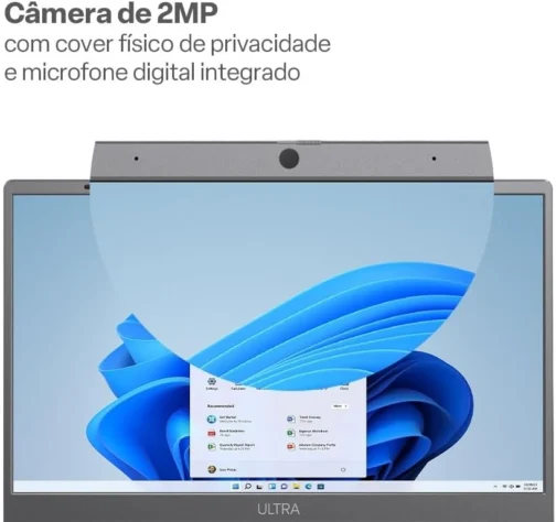 Notebook Multi Ultra 15.6" Full HD Intel Pentium Gold 6500Y 8GB RAM 128GB eMMC Windows 11 Home Copilot Câmera 2MP - UB366 - Imagem 7