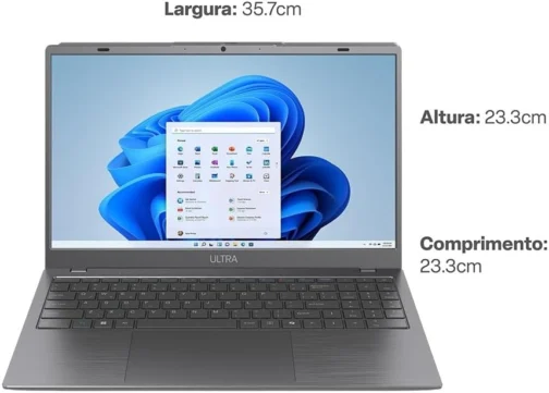 Notebook Multi Ultra 15.6" Full HD Intel Pentium Gold 6500Y 8GB RAM 128GB eMMC Windows 11 Home Copilot Câmera 2MP - UB366 - Imagem 9