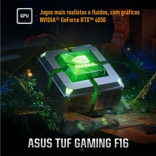 Notebook ASUS TUF Gaming F16, Intel Core 5, RTX4050, 16 GB, 512 GB, KeepOS/Linux, Tela 16" LCD LED, Mecha Gray - 5FX607VU-RL385 - Imagem 6
