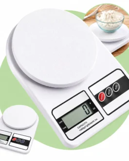 Balança de Cozinha Digital 10kg Precisão 1g Função Tara, Display LCD, Múltiplas Unidades, Plataforma Antiderrapante, Design Compacto para Alimentos, Dieta, Confeitaria e Receitas Premium