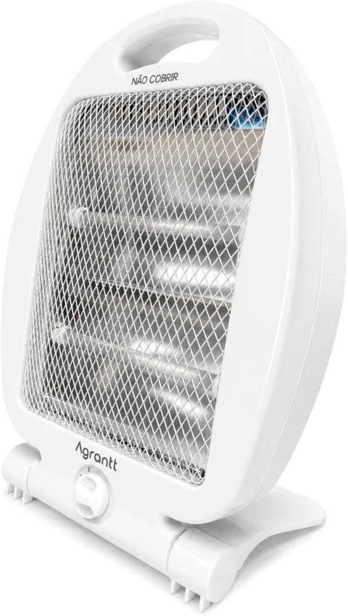 Aquecedor Elétrico Doméstico Quartzo AGT-QTZ01 400/800w Agrantt C/Alça Para Quarto Sala Escritório (220, Volts) - Imagem 7
