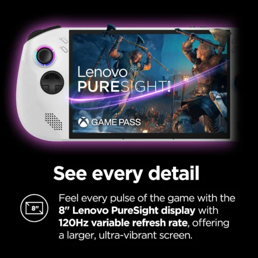 Lenovo Legion Go S - 2025 - Console de jogos móveis - gráficos AMD Radeon - Tela IPS PureSight de 20.3 cm - 120Hz - AMD Ryzen™ Z2 Go - 16 GB de memória - Armazenamento de 512 GB - Glacier White - Imagem 6