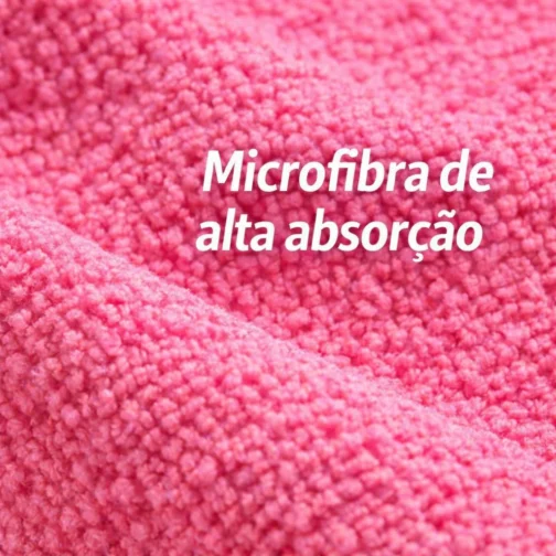Kit 5 Panos de Microfibra Premium Multiuso – Alta Absorção, Não Risca, Reutilizável e Lavável – Ideal para Limpeza de Casa, Cozinha, Vidros, Carros e Superfícies Delicadas - Imagem 5
