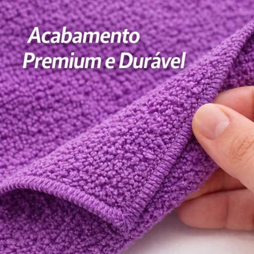 Kit 5 Panos de Microfibra Premium Multiuso – Alta Absorção, Não Risca, Reutilizável e Lavável – Ideal para Limpeza de Casa, Cozinha, Vidros, Carros e Superfícies Delicadas - Imagem 8