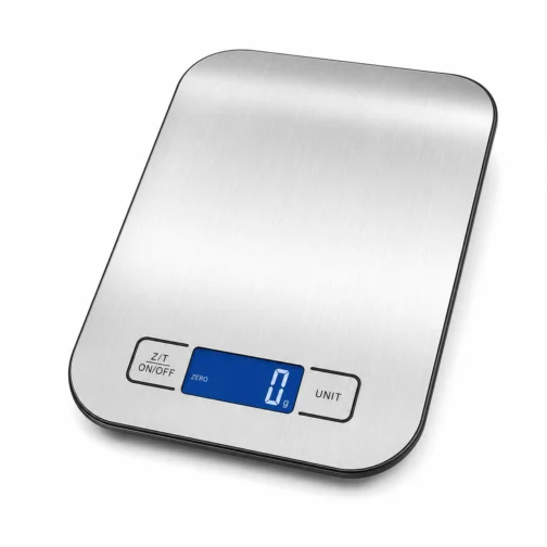Balança Digital de Cozinha em Inox 10kg com Precisão de 1g | Acompanha Pilhas | Função Tara, Display LCD, Base Antiderrapante, Portátil e Fácil de Limpar - Imagem 2