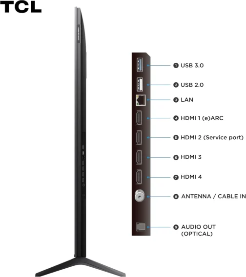 Smart TV TCL 55 Polegadas QD-Mini LED 4K C6K WiFi Bluetooth Google TV 4 HDMI 144Hz HDR10+ 55C6K - Imagem 12