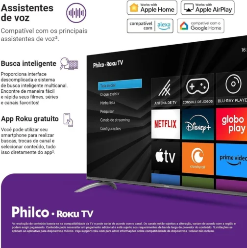Smart TV 49" Philco UHD 4K DLED Roku P49CRA - Imagem 4