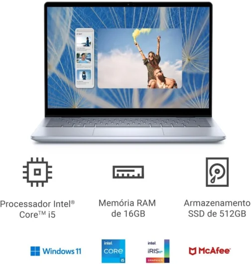 Notebook Dell Inspiron 14 2-in-1 7440, Intel i5 1334U, Windows 11 Home - Imagem 3