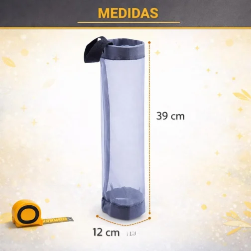 Puxa Saco Organizador Porta Sacolas Plásticas de Cozinha Acessório Prático e Sustentável para Armazenamento Eficiente (Cinza) - Imagem 7