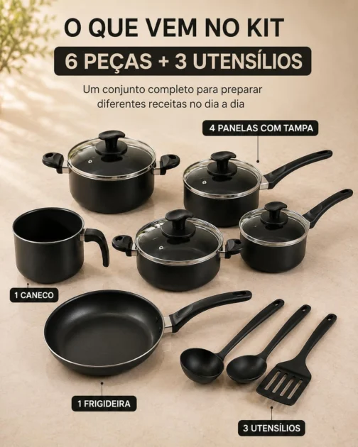 Kit jogo de panela 6 peças - Imagem 8