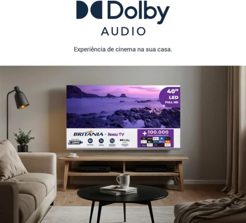 Smart TV 40" Britânia Roku TV HDR10 Dolby Audio B40CRA - Imagem 6