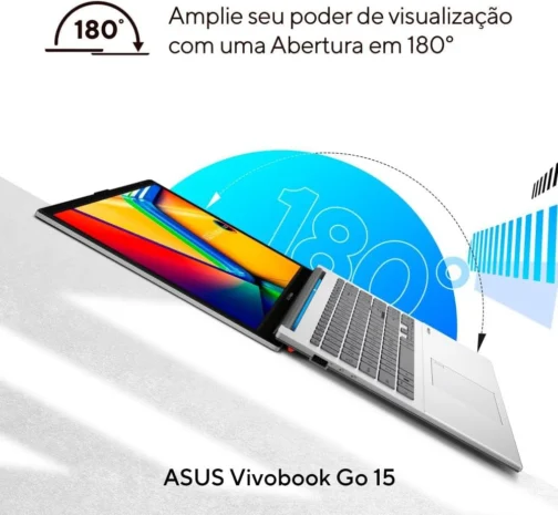 Notebook Asus Vivobook Go E1504ga Intel Core i3 N305 8gb Ram 256gb Ssd Windows 11 Tela 15,6" Fhd Silver - Nj434w - Imagem 5