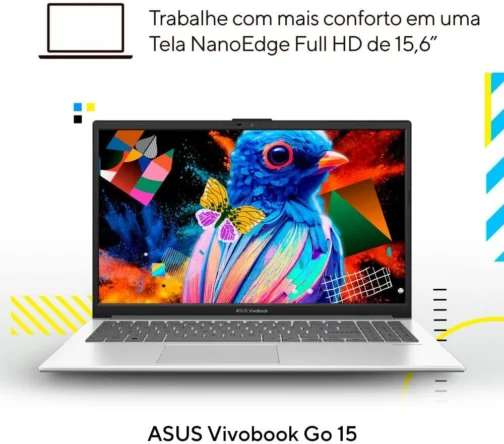 Notebook Asus Vivobook Go E1504ga Intel Core i3 N305 8gb Ram 256gb Ssd Windows 11 Tela 15,6" Fhd Silver - Nj434w - Imagem 8