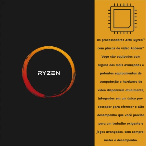 PC Gamer AMD Ryzen 5 (Placa de vídeo Radeon VEGA 11) 8GB DDR4 SSD 480GB 500W Skill Cool - Imagem 4