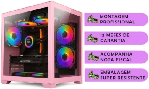 Computador Gamer Rosa Pink i5 3470 Memoria Ram 16GB SSD 240GB - Imagem 4