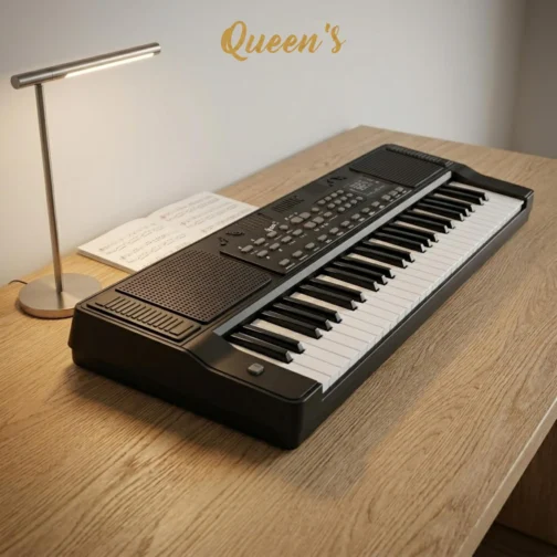 Teclado Musical Eletrônico Queen's 54 Teclas com Microfone, 200 Timbres, 200 Ritmos, Gravação, Modos Learn, Display LED, Iniciantes e Intermediários - Imagem 9