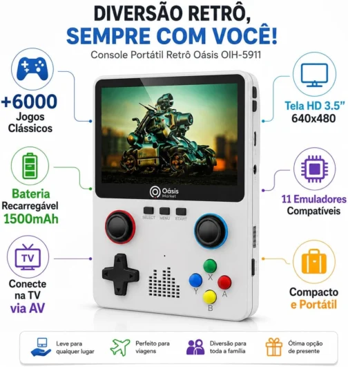 Console Portátil Retrô Oásis OIH-5911 - Imagem 4