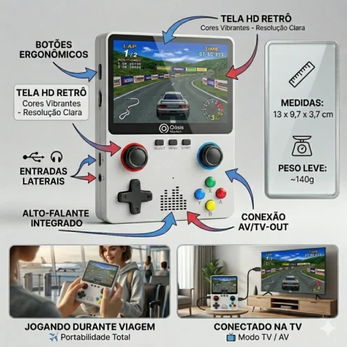 Console Portátil Retrô Oásis OIH-5911 - Imagem 5