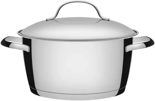 Jogo de Panelas Tramontina Aço Inox Allegra 5 Peças Fundo Triplo + Pegador de Massa - Imagem 5